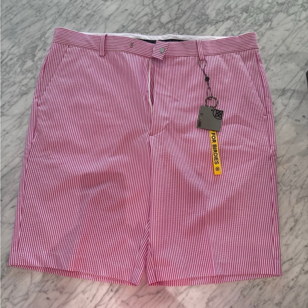 NWT Men's GFore Red Striped Shorts Dize 36